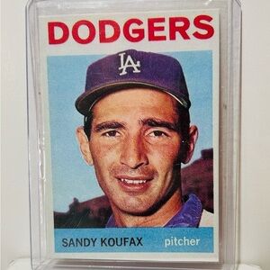 2 GREAT CARDS 1956 & 1964 SANDY KOUFAX MINT COND. NOVELTY DODGERS Baseball Card!